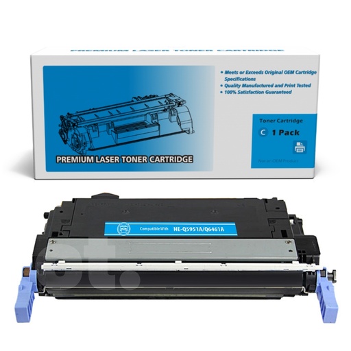 [162140212122] HP Q5951A 643A Q6461A Remanufactured Cyan Standard Yield Toner Cartridge -1 Pack