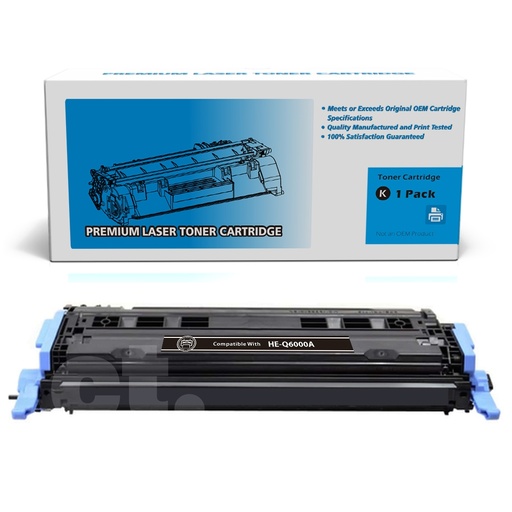 [162140112156] HP Q6000A 124A Remanufactured Black Standard Yield Toner Cartridge -1 Pack