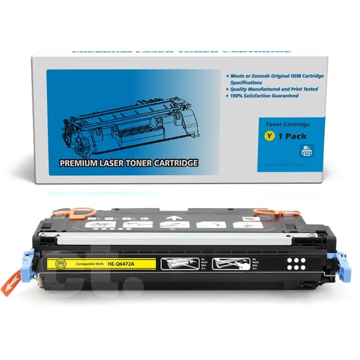 [162140412218] HP Q6472A 501A Remanufactured Yellow Standard Yield Toner Cartridge -1 Pack