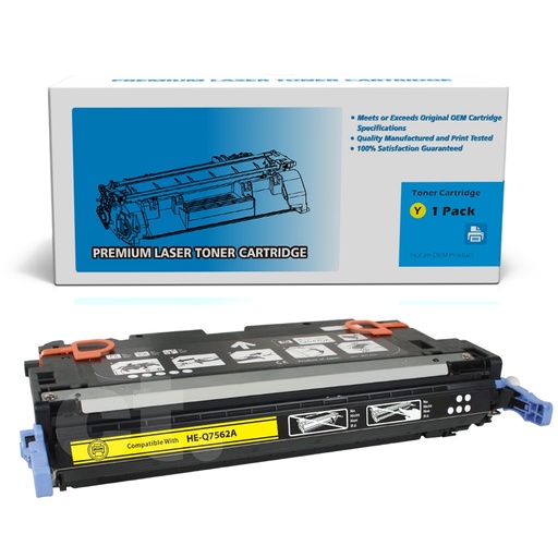 [162140412300] HP Q7562A 314A Remanufactured Yellow Standard Yield Toner Cartridge -1 Pack