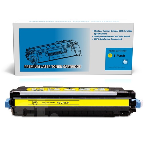 [162140412331] HP Q7582A 503A Remanufactured Yellow Standard Yield Toner Cartridge -1 Pack
