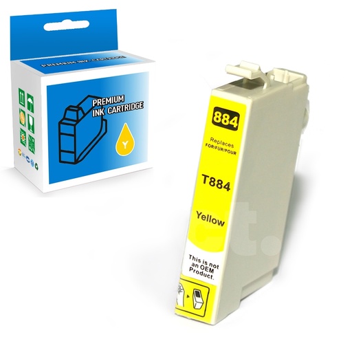 [164130416848] Epson T0884 Compatible Yellow Standard Yield Ink Cartridge -1 Pack