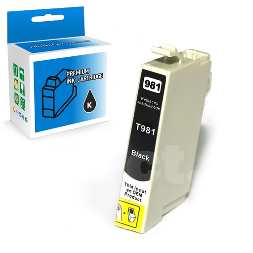 [164130116854] Epson T098 Compatible Black Standard Yield Ink Cartridge -1 Pack