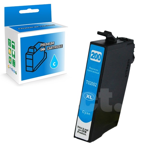 [164130214987] Epson T200XL220 200 XL Compatible Cyan High Yield Ink Cartridge -1 Pack