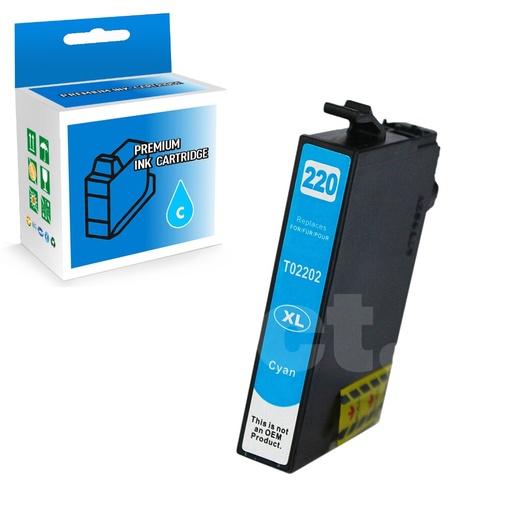 [164130215021] Epson T220XL220 220 XL Compatible Cyan High Yield Ink Cartridge -1 Pack