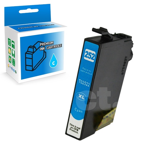 [164130215069] Epson T252XL220 252 XL Compatible Cyan High Yield Ink Cartridge -1 Pack