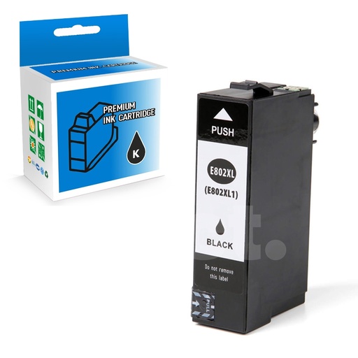[164130116991] Epson T802XL (T802XL120) Compatible Black High Yield Ink Cartridge -1 Pack
