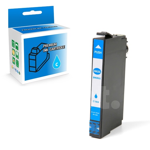 [164130217001] Epson T802XL (T802XL220) Compatible Cyan High Yield Ink Cartridge -1 Pack