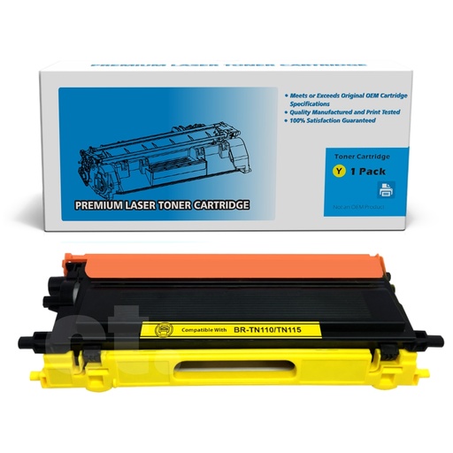 [162100410094] Brother TN-115 TN115 Remanufactured Yellow Standard Yield Toner Cartridge -1 Pack