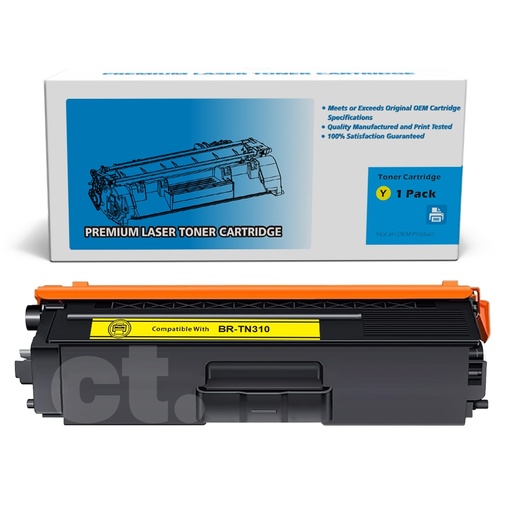 [162100410254] Brother TN-310 TN310 Compatible Yellow Standard Yield Toner Cartridge -1 Pack