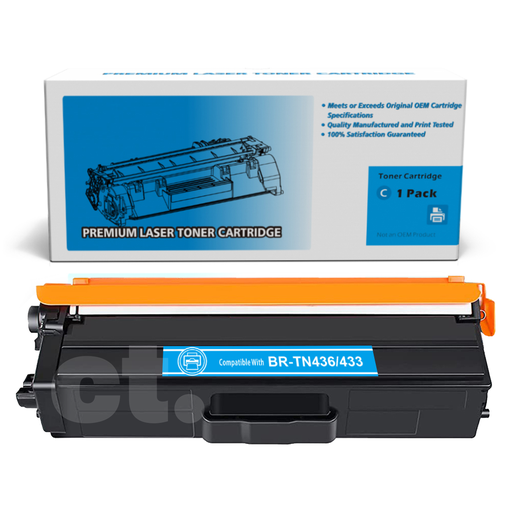 [162100210373] Brother TN-436 TN436 TN-433 Compatible Cyan Extra High Yield Toner Cartridge -1 Pack