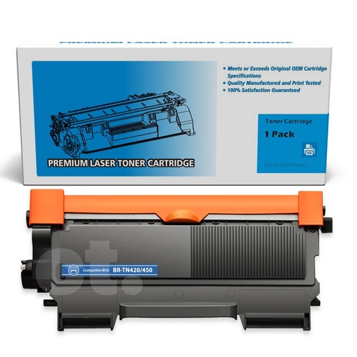 [162100110406] Brother TN-450 TN450 TN420 Compatible Black High Yield Toner Cartridge -1 Pack