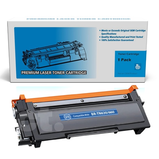 [162100110437] Brother TN-660 TN660 Compatible Black High Yield Toner Cartridge -1 Pack