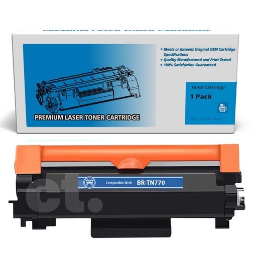 [162100116385] Brother TN-770 TN770 Compatible Black High Yield Toner Cartridge -1 Pack