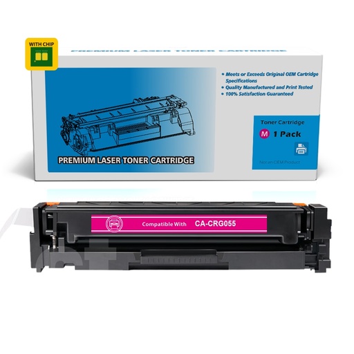 [162110324459] [With Chip] Canon CRG055 CRG 055 Compatible Magenta Toner Cartridge Standard Yield  - 1 Pack