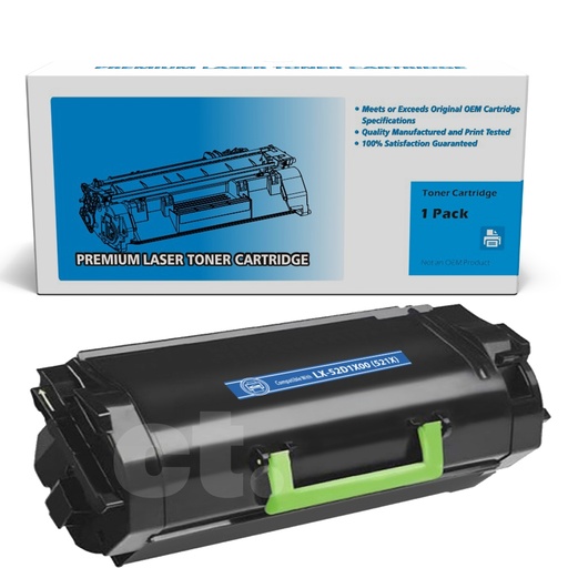 [162180124751] Lexmark 52D1X00 521X  Compatible Black Toner Cartridge Extra High Yield  - 1 Pack