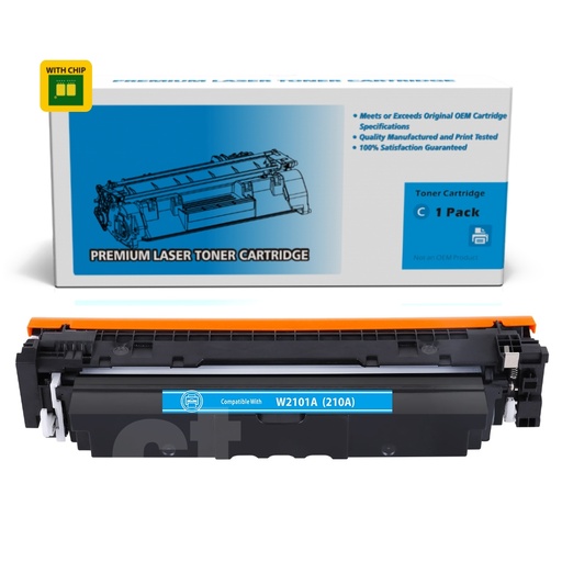 [162140225078] [With Chip] HP W2101A 210A Compatible Cyan Standard Yield Toner Cartridge - 1 Pack