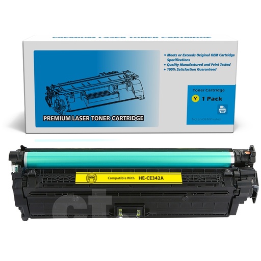 [162140425652] HP CE342A 651A Remanufactured Yellow Standard Yield Toner Cartridge -1 Pack