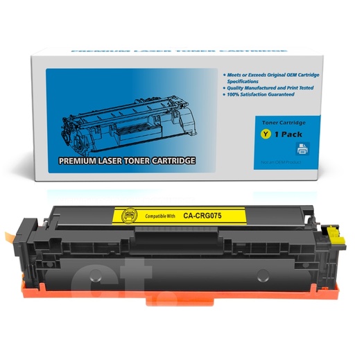 [162110426726] [With Chip] Canon CRG075 CRG 075 Compatible Yellow Toner Cartridge Standard Yield  - 1 Pack
