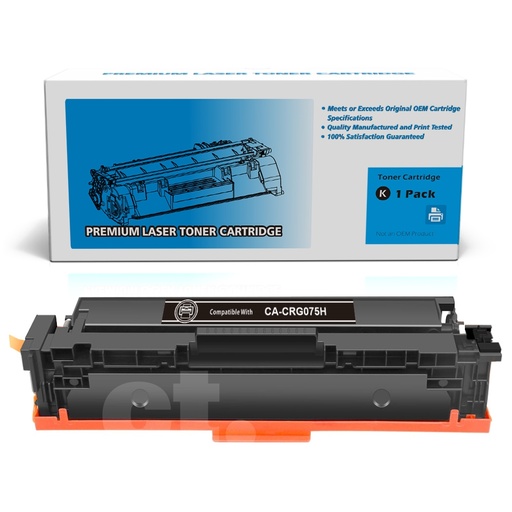 [162110126893] [With Chip] Canon CRG075H CRG 075H Compatible Black High Yield Toner Cartridge - 1 Pack
