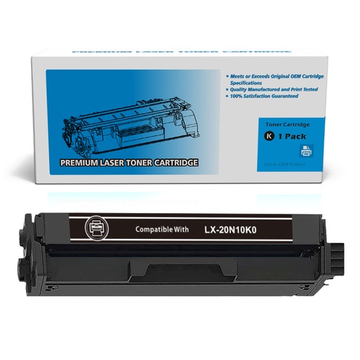 [162180126977] Lexmark 20N10K0 Remanufactured Black Toner Cartridge Standard Yield  - 1 Pack