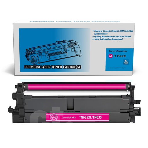[162100326784] [With Chip] Brother TN635XL TN-635XL TN635 TN-635 Compatible Magenta High Yield Toner Cartridge  - 1 Pack