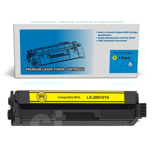 [162180427586] [With Chip] Lexmark 20N10Y0 Compatible Yellow Standard Yield Toner Cartridge - 1 Pack