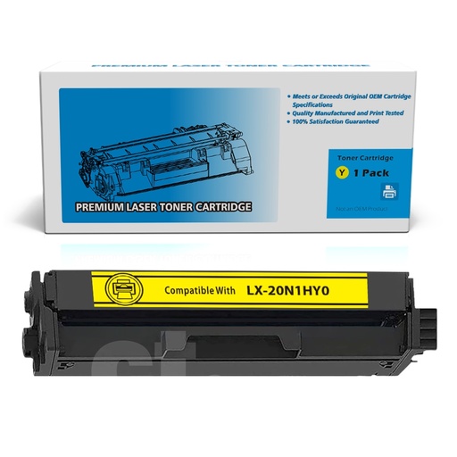 [162180428200] [With Chip] Lexmark 20N1HY0 Compatible Yellow High Yield Toner Cartridge - 1 Pack