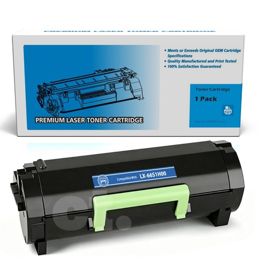[162180127400] [With Chip] Lexmark 66S1H00 Compatible Black High Yield Toner Cartridge - 1 Pack